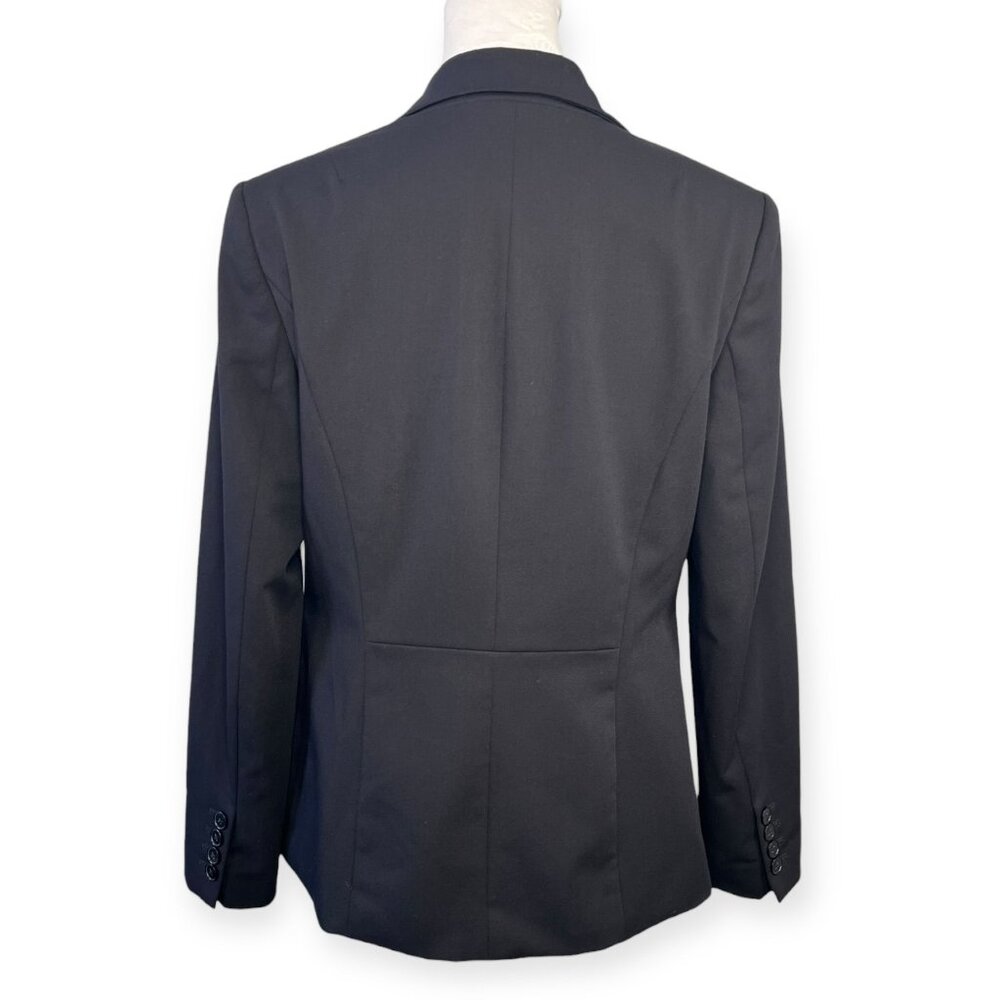Liz Claiborne Petite Black Blazer 8P Stretch Career Office Jacket - Picture 5 of 10